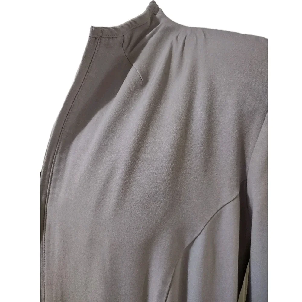 Allison Woods Jacket Women's Size 26W Gray Zip Up Long Sleeve 2 Pockets Stretch‎